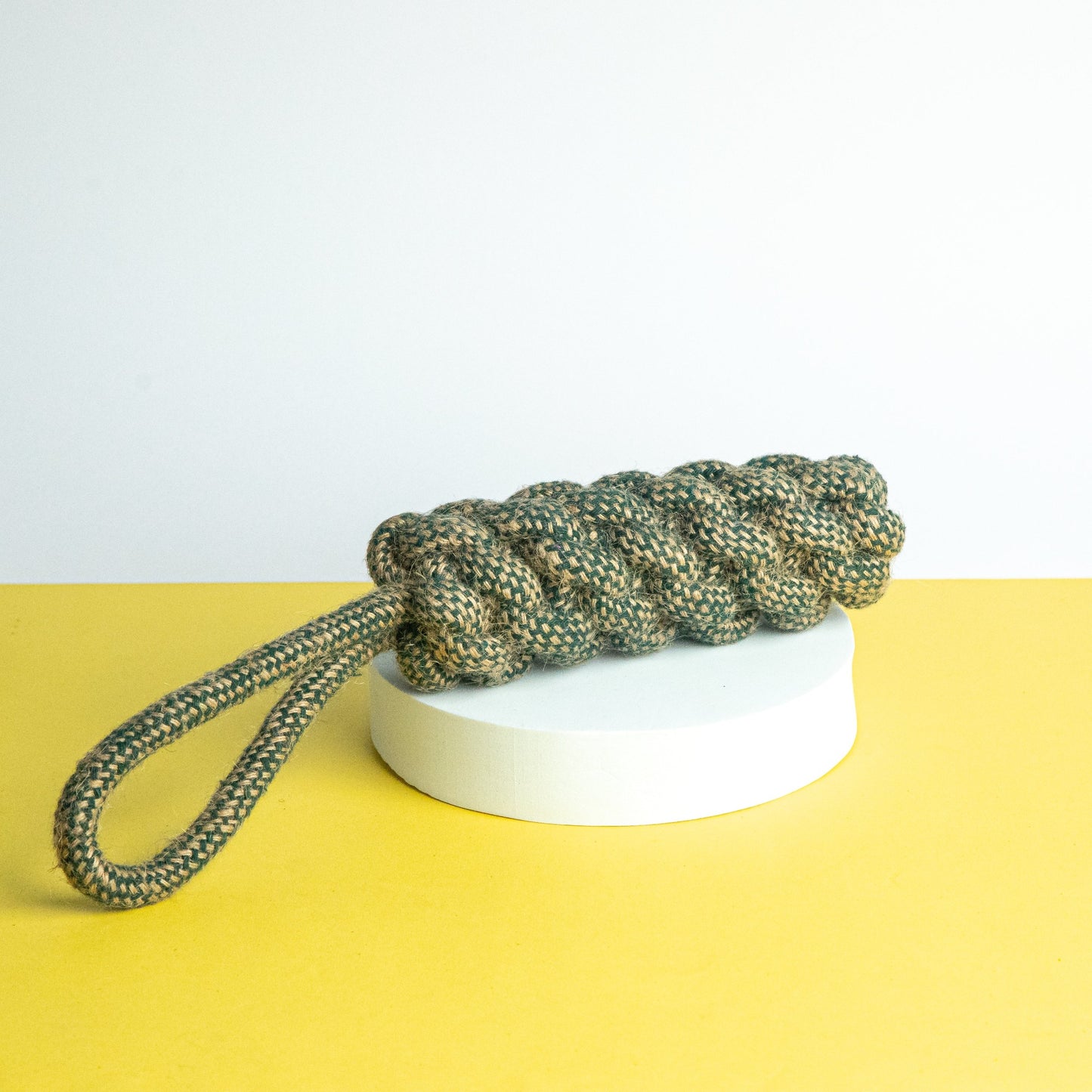 Rope Dummy Toy Green & Jute