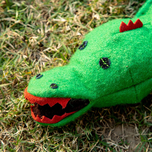 Wooly Crinkle Crocodile Toy